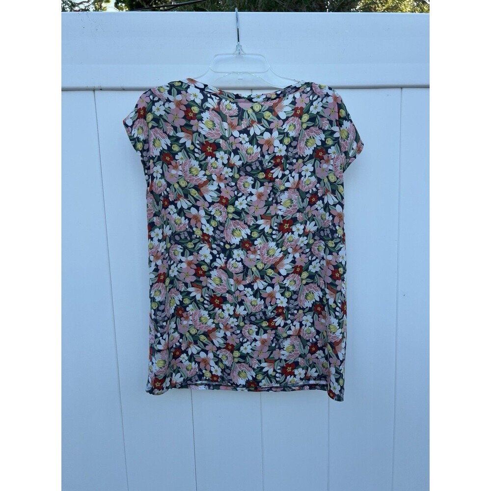 Ann Taylor Factory Sleeveless Floral Blouse Size Small Boxy